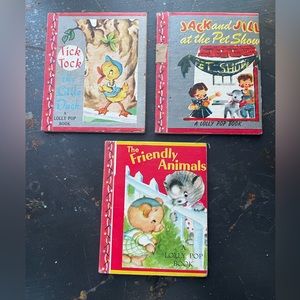 Lot of 3‎ 1940s Lolly Pop Tiny Books